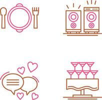 Banquet and Music Icon vector