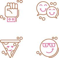 Fist and Chatting Icon vector