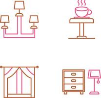 Lamp and Coffee Table Icon vector