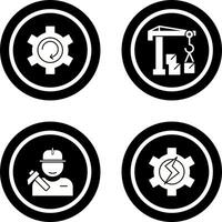 Upgrade and Robotic Arm Icon vector