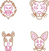 Lion and Cheetah Icon vector