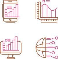 Mobile and Bar Chart Icon vector