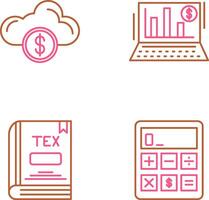 Cloud Computing and Bar Chart Icon vector