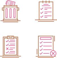 Trash List and Booking CheckList Icon vector