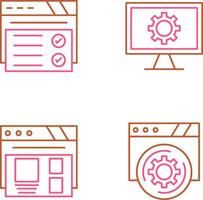 Web Browser and Monitor Screen Icon vector