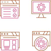 Web Browser and Monitor Screen Icon vector