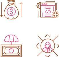 Money Bag and Coding Icon vector