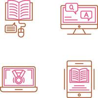 Online Learning and Faq Icon vector