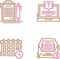 Contract and Question Icon vector