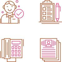 Hire and Check List Icon vector