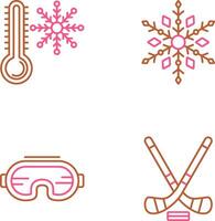 Snow Flake and Cold Icon vector