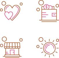 Heart and Wallet Icon vector