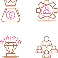 Money Bag and Management Icon vector