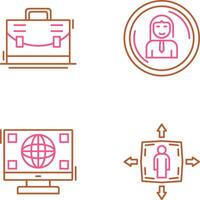 Briefcase and User Icon vector