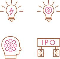 Light Bulb and Light Bulb Icon vector