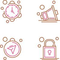 Clock and Speaker Icon vector