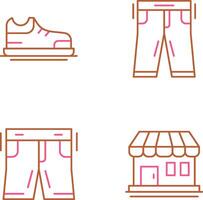 Zapatos y pantalones icono vector