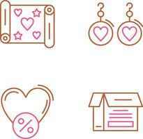 Gift Wrap and Earrings Icon vector