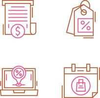 Bill and Price Tag Icon vector