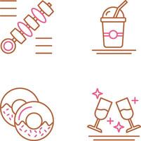 Skewer and Frappe Icon vector