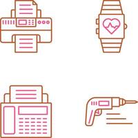 Smartwatch and Printer Icon vector