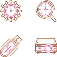 Direction and Magnifier Icon vector