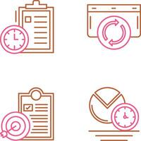 Time Management and Refresh Icon vector