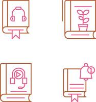 Audiobook and Botany Icon vector