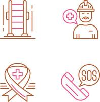 Ladder and Support Icon vector