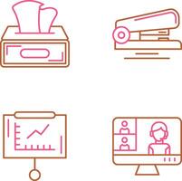 Tissue Box and Stapler Icon vector