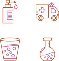 Hand Soap and Ambulance Icon vector