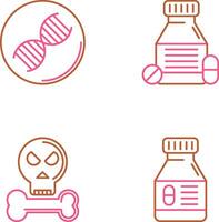 Dna and Tablets Icon vector