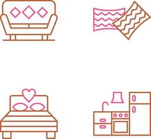 Sofa and Cushions Icon vector