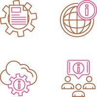 cogwheel and world Icon vector