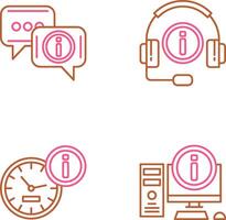 chat box and informatiion Icon vector