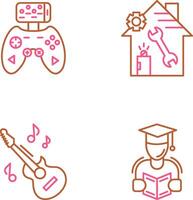 Game Controller and home repair Icon vector