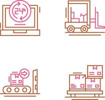 24 horas y máquina elevadora icono vector