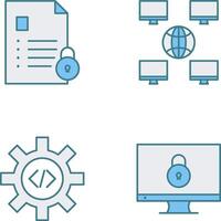 confidentiality and company network Icon vector