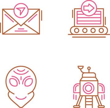 message and container Icon vector
