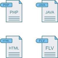 PHP and Java Icon vector