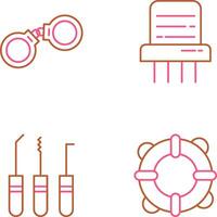 Handcuffs and Paper Shredder Icon vector