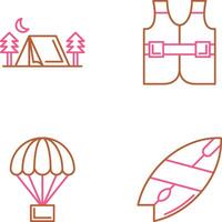 Tent and Life Icon vector