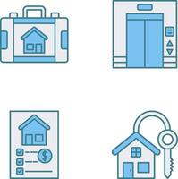 Briefcase and Elevator Icon vector