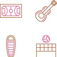 fútbol americano y guitarra icono vector