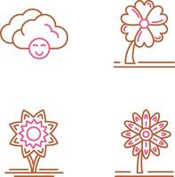 Cloudy and Clover Icon vector