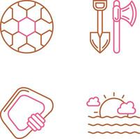 fútbol y herramientas icono vector