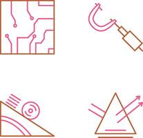 Electrical circuit and Micrometer Icon vector