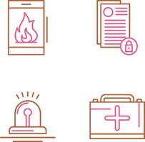 Fire and Privacy Icon vector