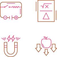 eléctrico circuito y fórmula icono vector