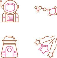 big dipper and astronaut Icon vector